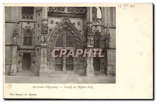 Environs d'Epernay Cartes postales Portail de l'eglise d'Ay