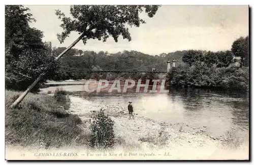 Cambo les Bains Ansichtskarte AK Vue sur la Nive et le pont suspendu