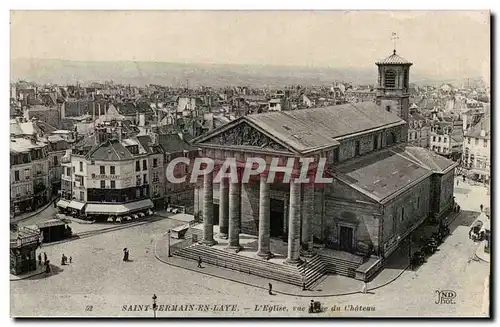 St Germaine en Laye - L&#39Eglise vue prise du Chateau Cartes postales