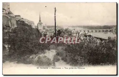 Saumur Ansichtskarte AK Panorama Vue prise du chateau