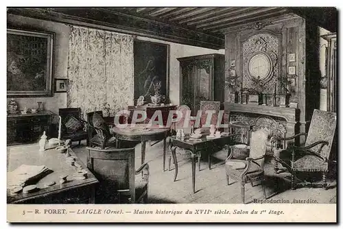 Laigle Cartes postales Maison historique du 17eme Salon du 1er etage