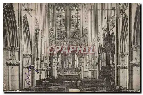 Caen Cartes postales Interieur de l&#39eglise Saint pierre