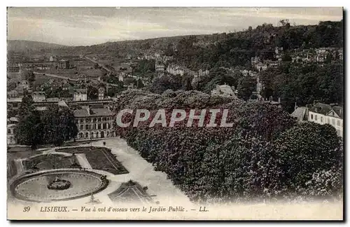 Lisieux Cartes postales Vue a vol d&#39oiseau vers le jardin public