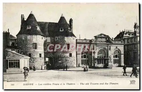 Dieppe Ansichtskarte AK Les vieilles tours et le theatre