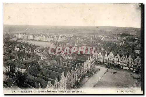 Arras Cartes postales Vue generale prise du beffroi