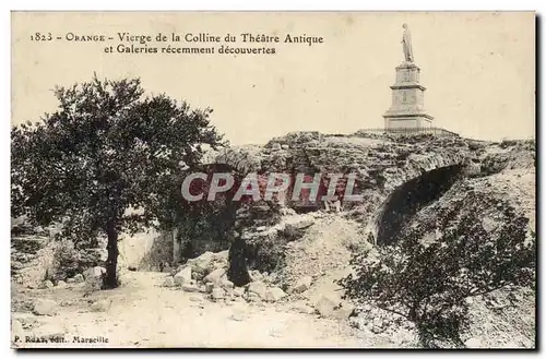 Orange Cartes postales Vierge de la colline du theatre antique et galeries recemment decouvertes