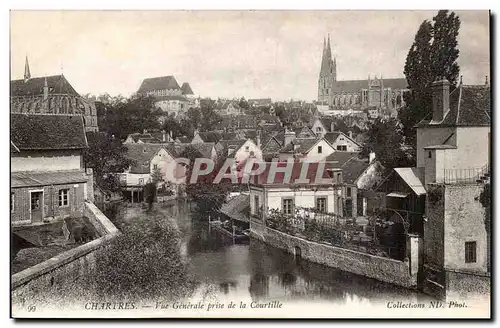 Chartres Ansichtskarte AK Vue generale prise de la Courtille