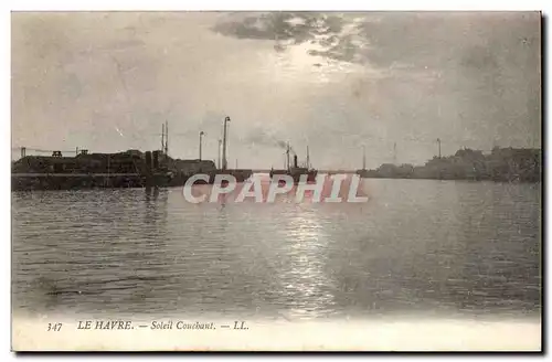 Le Havre Ansichtskarte AK Soleil couchant