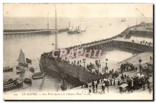 Le Havre Ansichtskarte AK Les brise lames et l&#39avant port