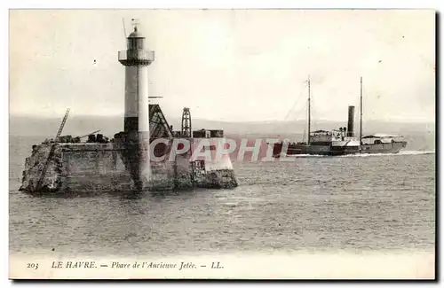 Le Havre Ansichtskarte AK Phare de l&#39ancienne jetee (lighthouse)