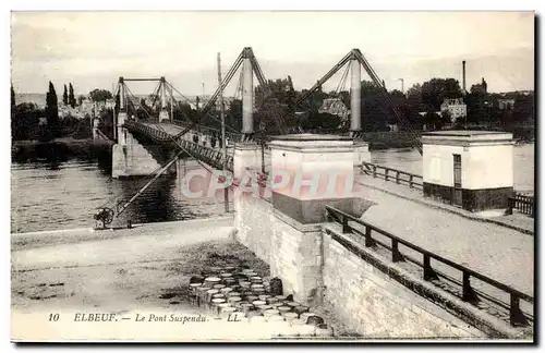 Elbeuf Ansichtskarte AK Le pont suspendu