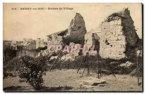 Berry au Bac Ansichtskarte AK Ruines du village