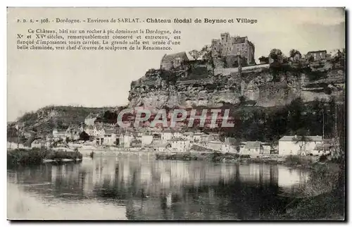Dordogne Cartes postales Environs de SArlat Chaetau feodal de Beynac et village