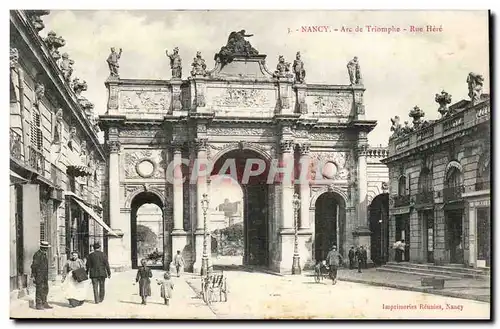 Nancy Cartes postales Arc de triomphe Rue Here