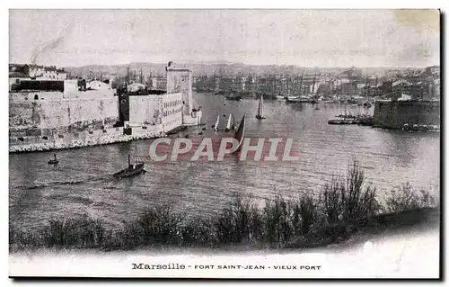 Marseille Ansichtskarte AK Fort Saint Jean Vieux port