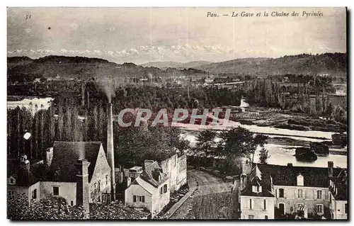 Pau Ansichtskarte AK Le Gave et la chaine des Pyrenees