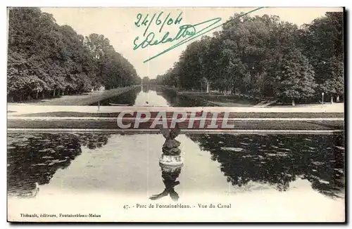 Ansichtskarte AK Parc de Fontaineableau Vue du canal