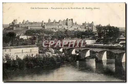 Cite de Carcassonne Ansichtskarte AK Vue generale prise du Nord Ouest