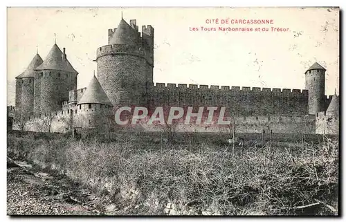 Cite de Carcassonne Cartes postales Les tours Narbonnaises et du Tresor