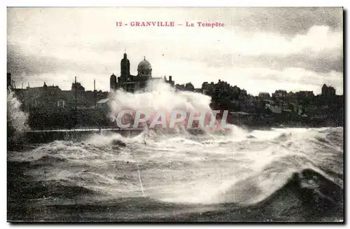 Granville Cartes postales La tempete