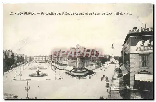 Bordeaux Cartes postales Perspective des allees de Tourny et du cours du XXX juillet