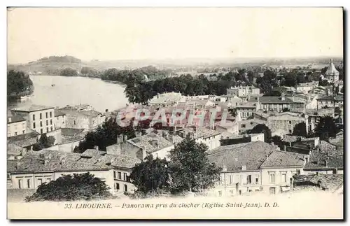 Libourne Cartes postales Panorama pris du clocher (eglise Saint Jean)