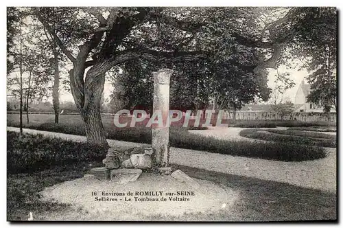 Environs de Romilly sur Seine Ansichtskarte AK Sellieres le tombeau de Voltaire