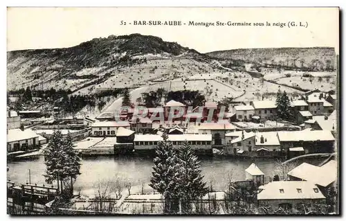 Bar sur Aube Ansichtskarte AK Montaghe Ste GErmaine sous la neige