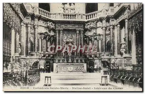 Auch Cartes postales Cathedrale Sainte marie Maitre autel Interieur du choeur