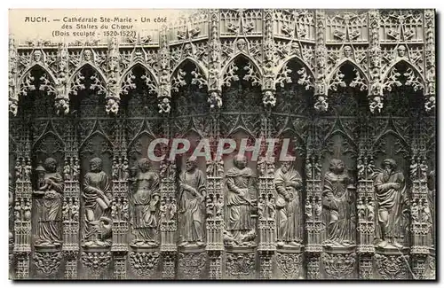 Auch Cartes postales Cathedrale Sainte marie Un cote des stalles du choeur