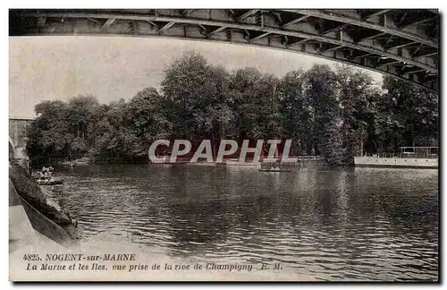 Nogent sur Marne Cartes postales La Marne et les iles Vue prise de la rive de Champigny