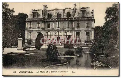 Abbeville Cartes postales Le musee et la statue de Prarond