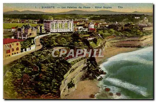 Biarritz Cartes postales Les falaises du phare Hotel Regina (lighthouse)