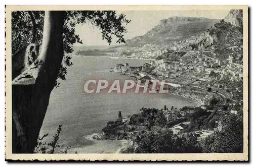 Cartes postales Principaute de Monaco vue de Roquebrune