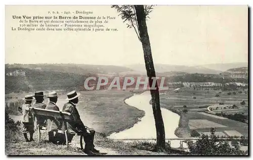 Dordogne Ansichtskarte AK Une vir prise sur la barre de Domme de la place