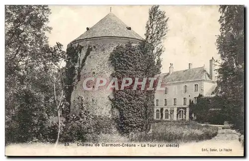 Cartes postales Chateau de Clermont Creans La tour