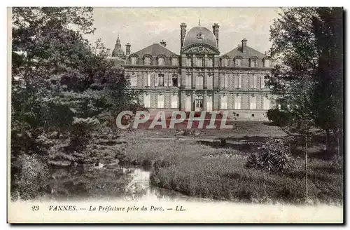 Vannes Cartes postales La prefecture prise du parc