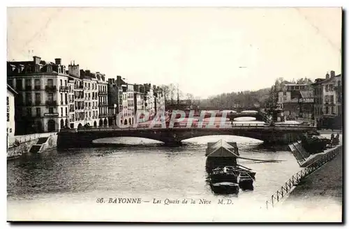 Bayonne Ansichtskarte AK Les quais de la Nive