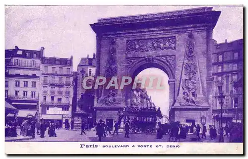 Paris Cartes postales Boulevard et porte St DEnis