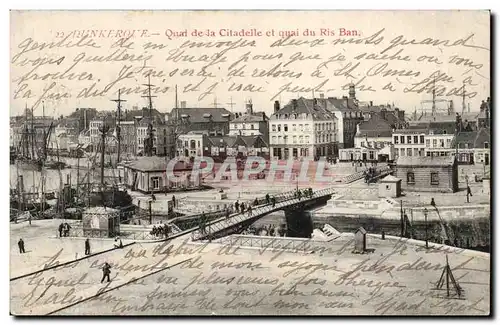 Dunkerque Cartes postales Quai de la citadelle et quai du Ris Ban