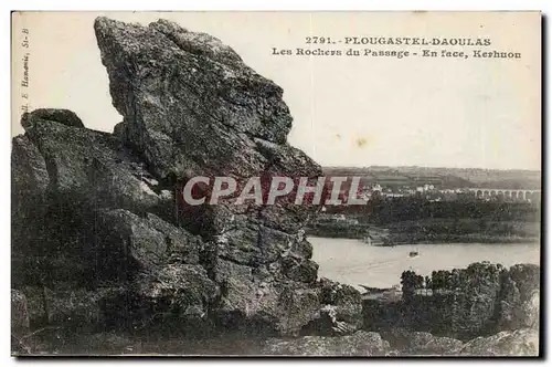 Plougastel dAoulas Cartes postales les rochers du passage En face Kerhuon