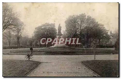 Reims Ansichtskarte AK Square et statue Colbert