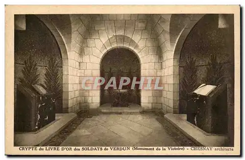 Crypte du livre d&#39or des soldats de Verdun Chesnay Ansichtskarte AK