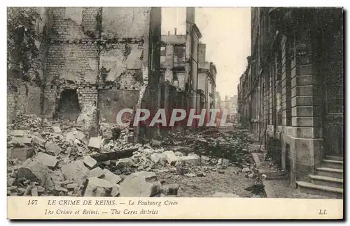 Le crime de Reims Cartes postales Le faubourg Ceres