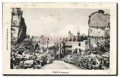 Verdun Cartes postales Bombarde