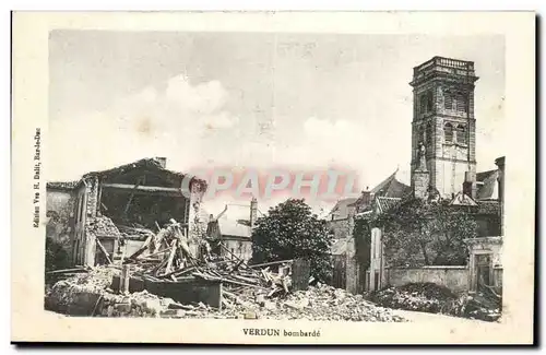 Verdun Cartes postales Bombarde