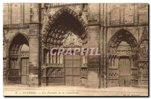 Auxerre Cartes postales Les portails de la cathedrale