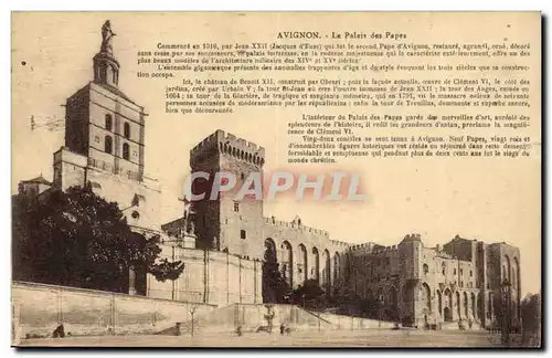 Avignon Cartes postales Le palais des papes