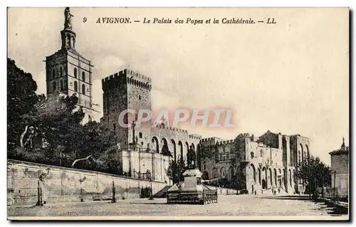 Avignon Cartes postales Le palais des papes et la cathedrale