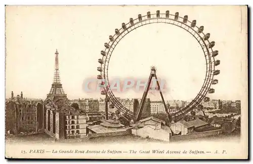 Paris Ansichtskarte AK la grande roue avenue de Suffren (Tour Eiffel)